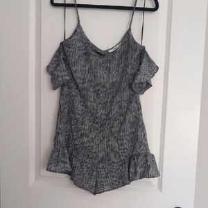 Mango Navy and White Striped Romper Size xs